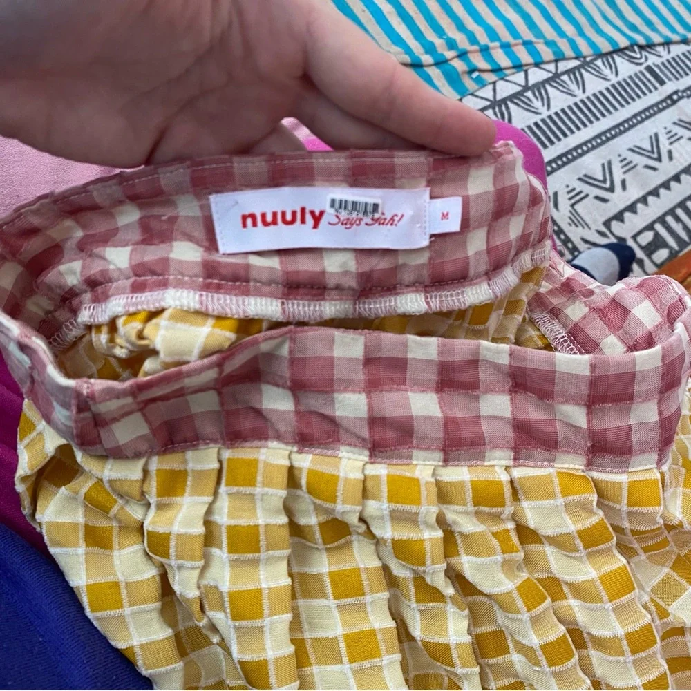 Lisa Says Gah Meg Plaid Mini Skirt from Nuuly Two Tone Plaid A Line Medium 29-30